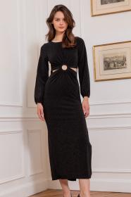 Fall/winter Evening Dress with cut out